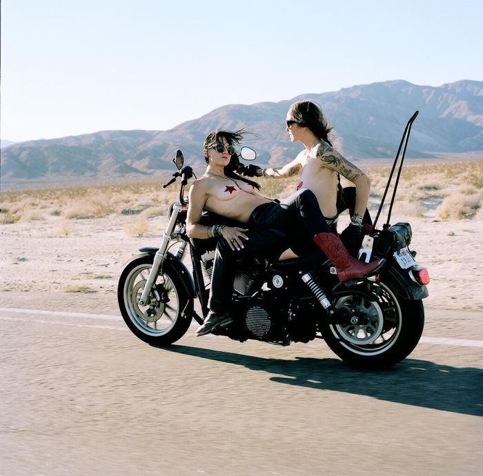 Girls on a motorcycle in Chongju