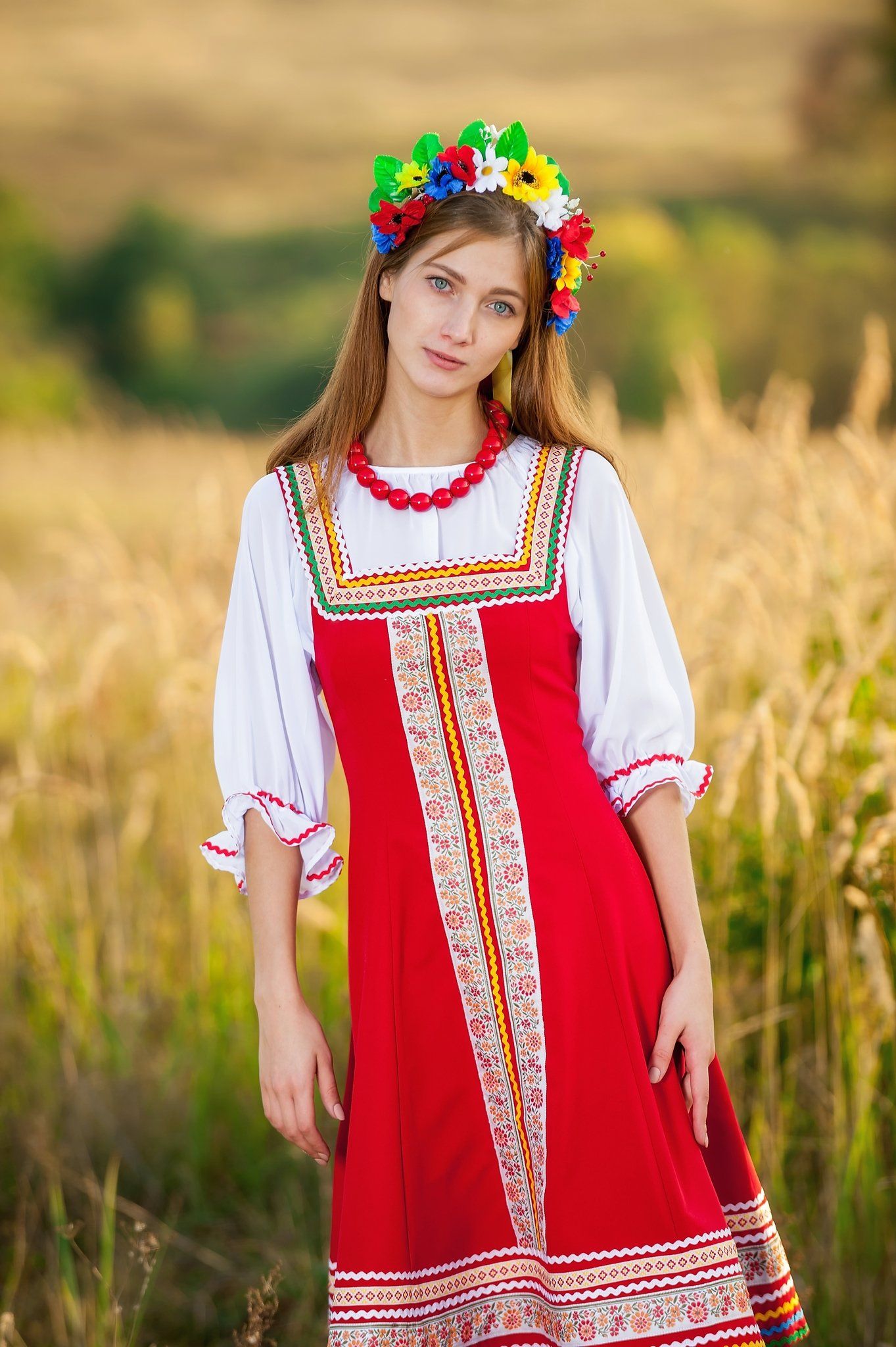 Women in Slavic costumes in Chongju