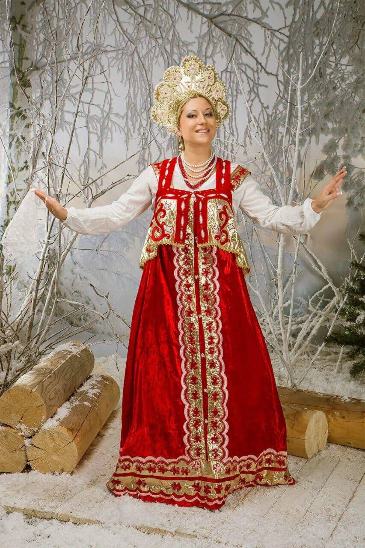 Girls in Slavic costumes in Chongju
