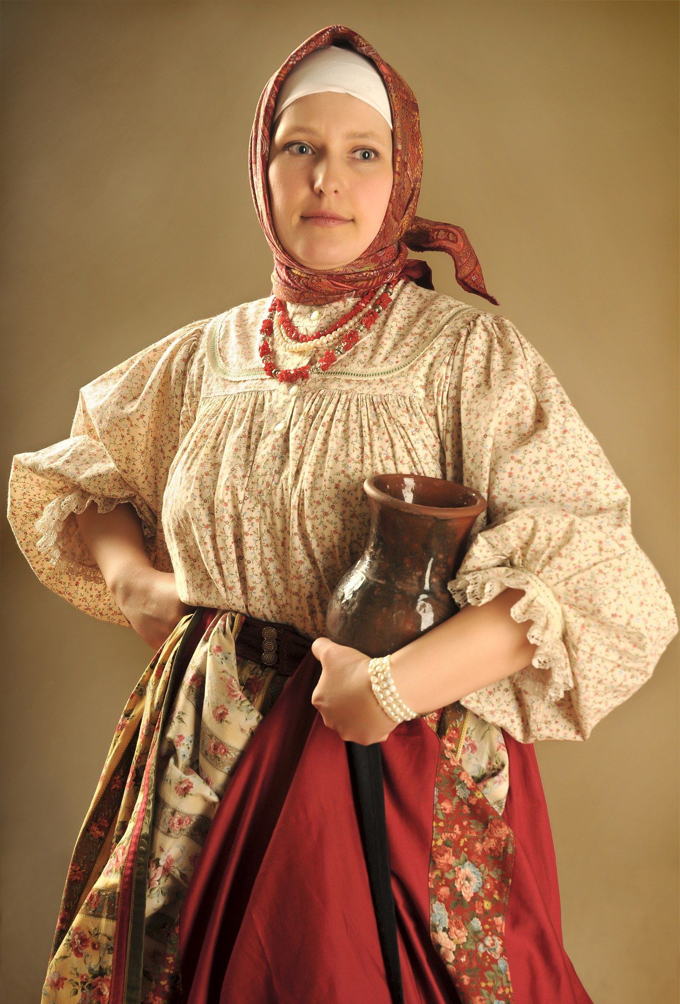 Girls in Slavic costumes in Chongju