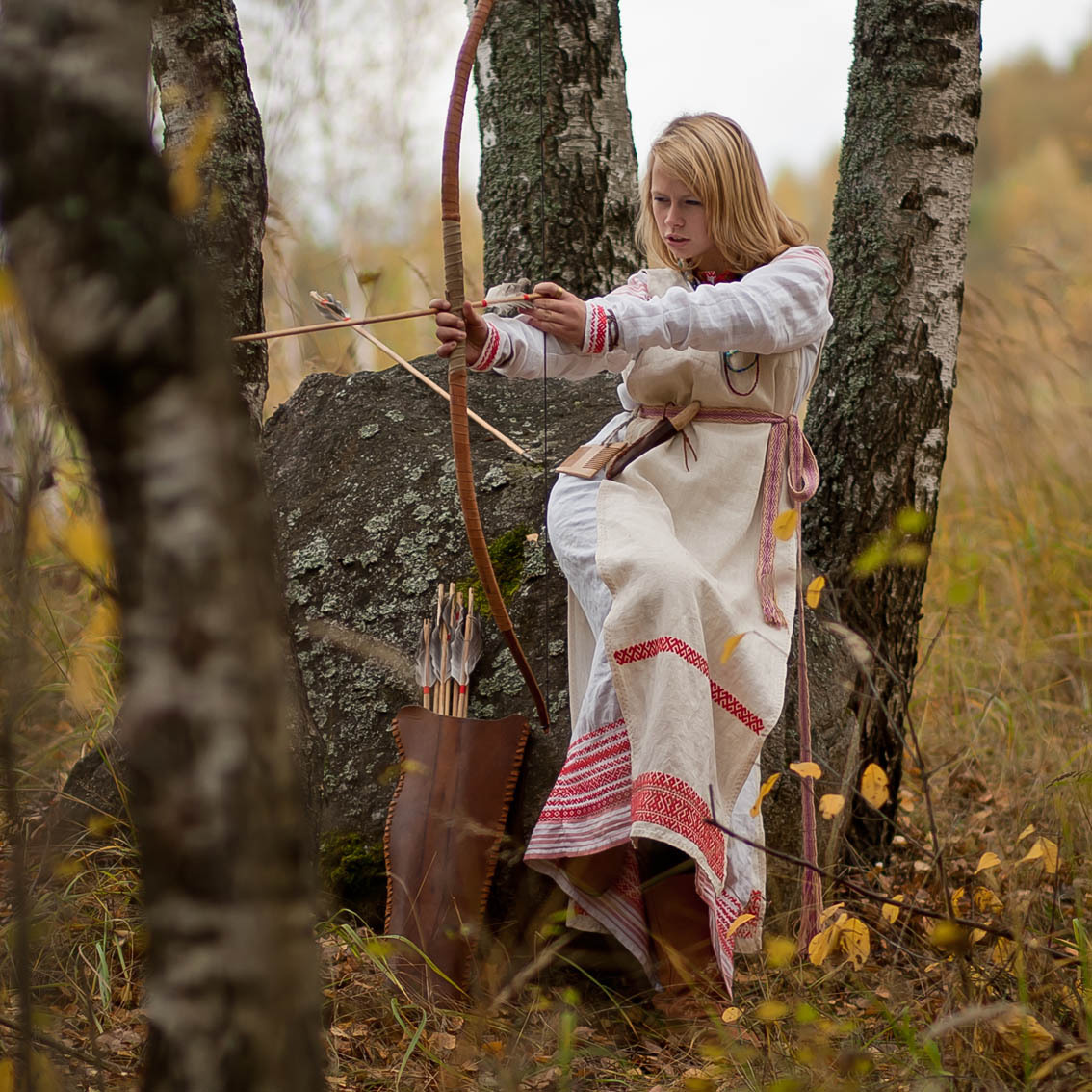 Sexy photo Girls in Slavic costumes in Chongju